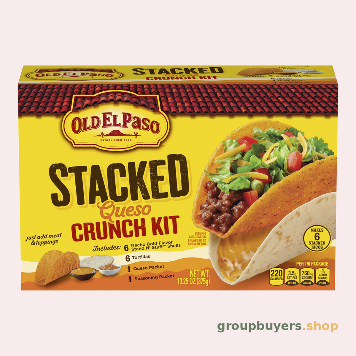OLD EL PASO STACKED QUESO CRUNCH KIT 6CT 8X13.25OZ *NEW