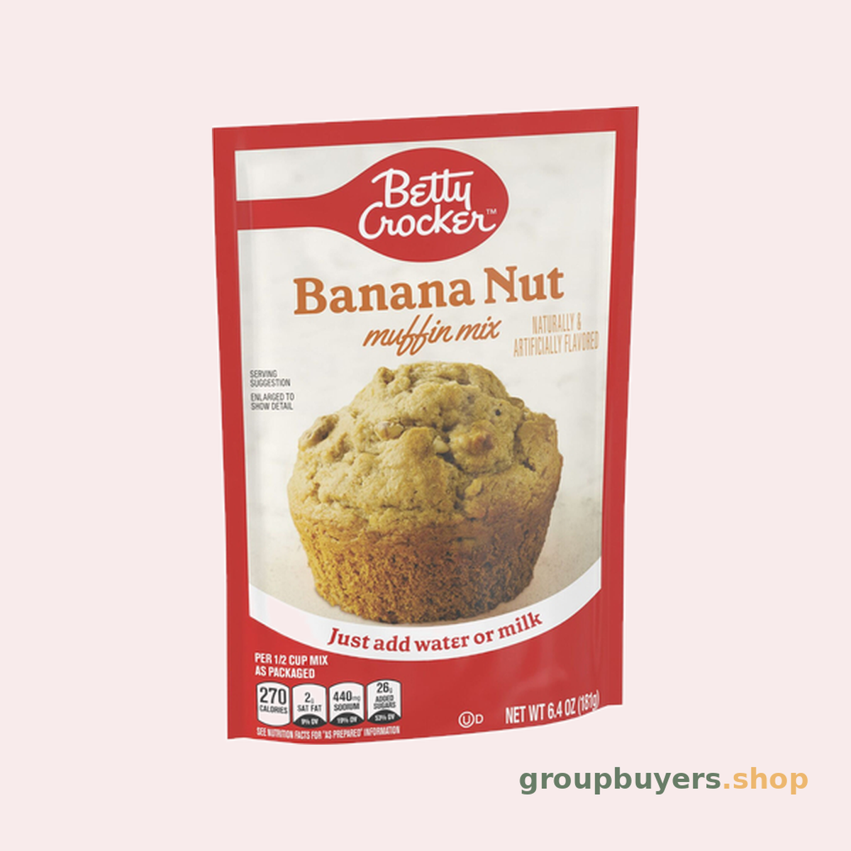 BETTY CROCKER POUCH MUFFIN MIX BANANA NUT 9X6.4OZ