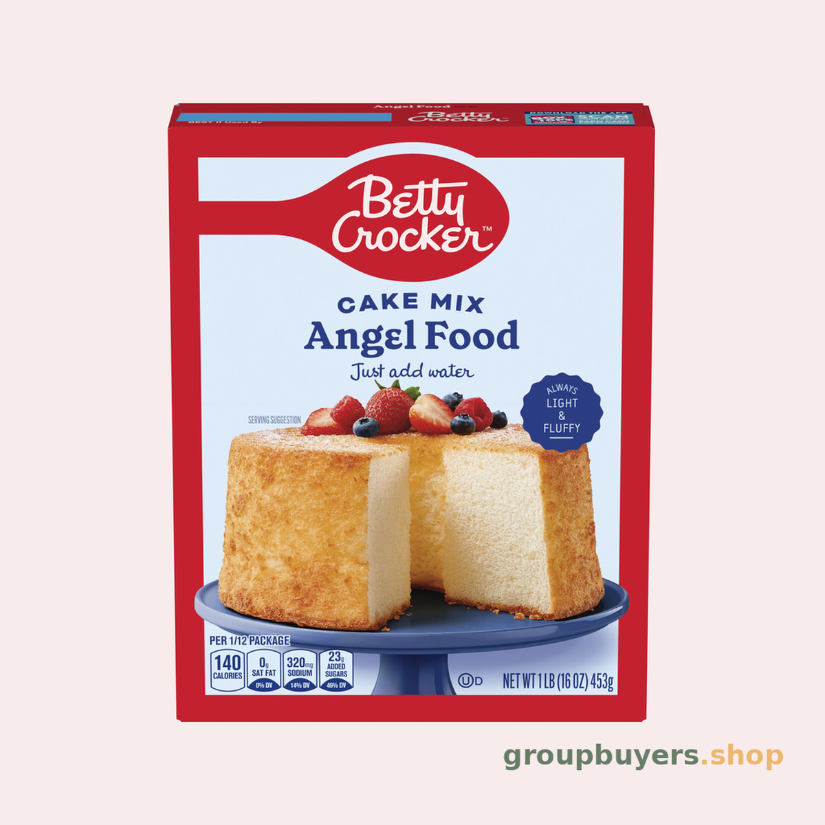 BETTY CROCKER CAKE MIX ANGEL FOOD 12X15.25OZ
