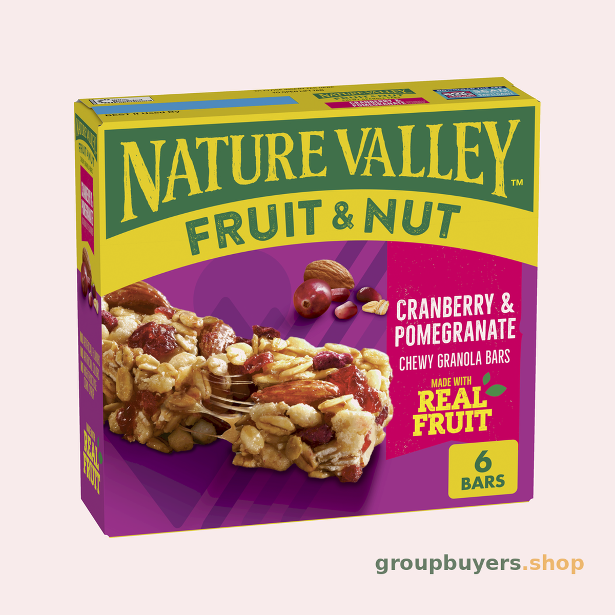 NATURE VALLEY FRUIT & NUT CRANBERRY POMMERGRANTE 6CT12X7.4OZ