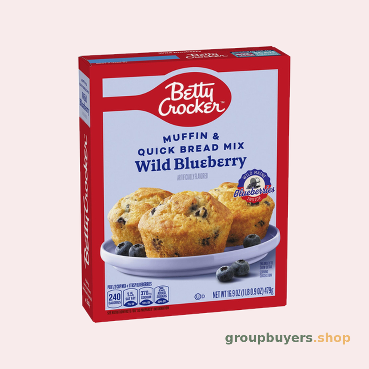BETTY CROCKER MUFFIN MIX BLUEBRY 12X16.9OZ