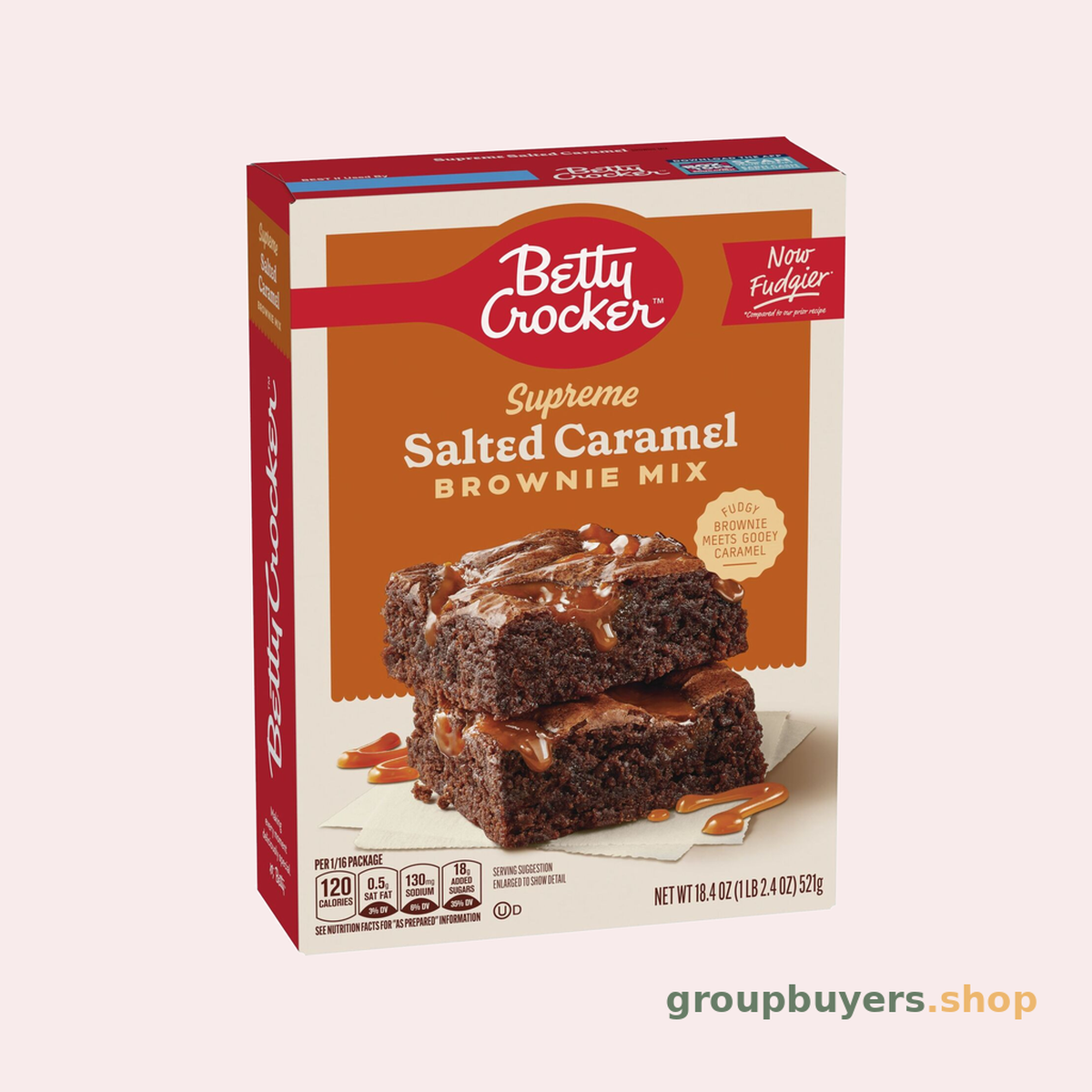 BETTY CROCKER BROWNIE SALTED CARAMEL 8X 18.4OZ