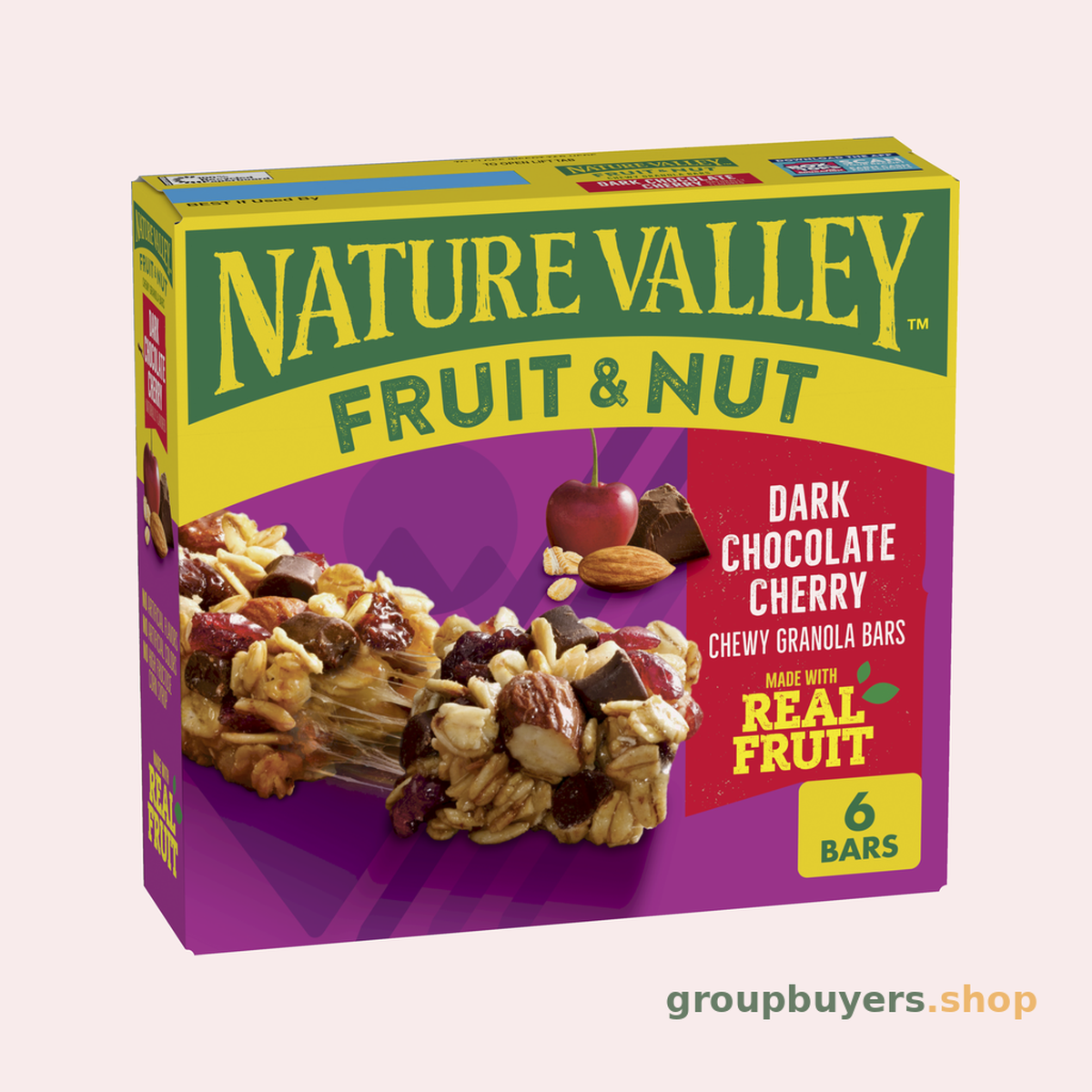NATURE VALLEY FRUIT & NUT DARK CHOCOLATE & CHERRY 6CT 12X252GM