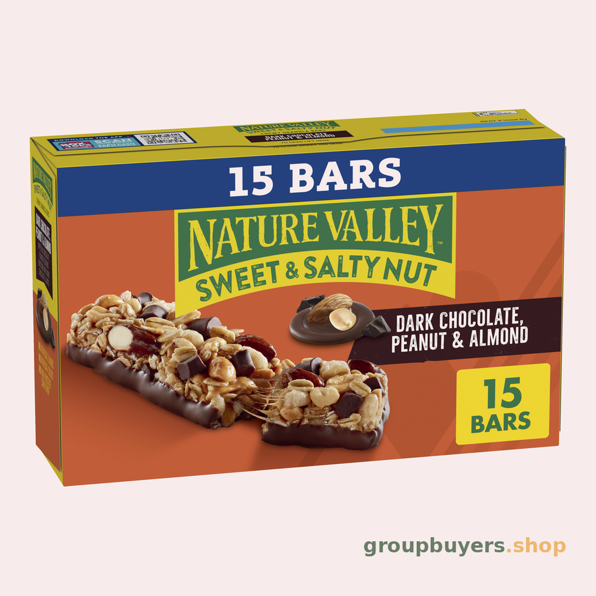 NATURE VALLEY SWEET & SALTY MINIS DARK CHOCOLATE PEANUT & ALMOND 10CT 6 X 7.5OZ