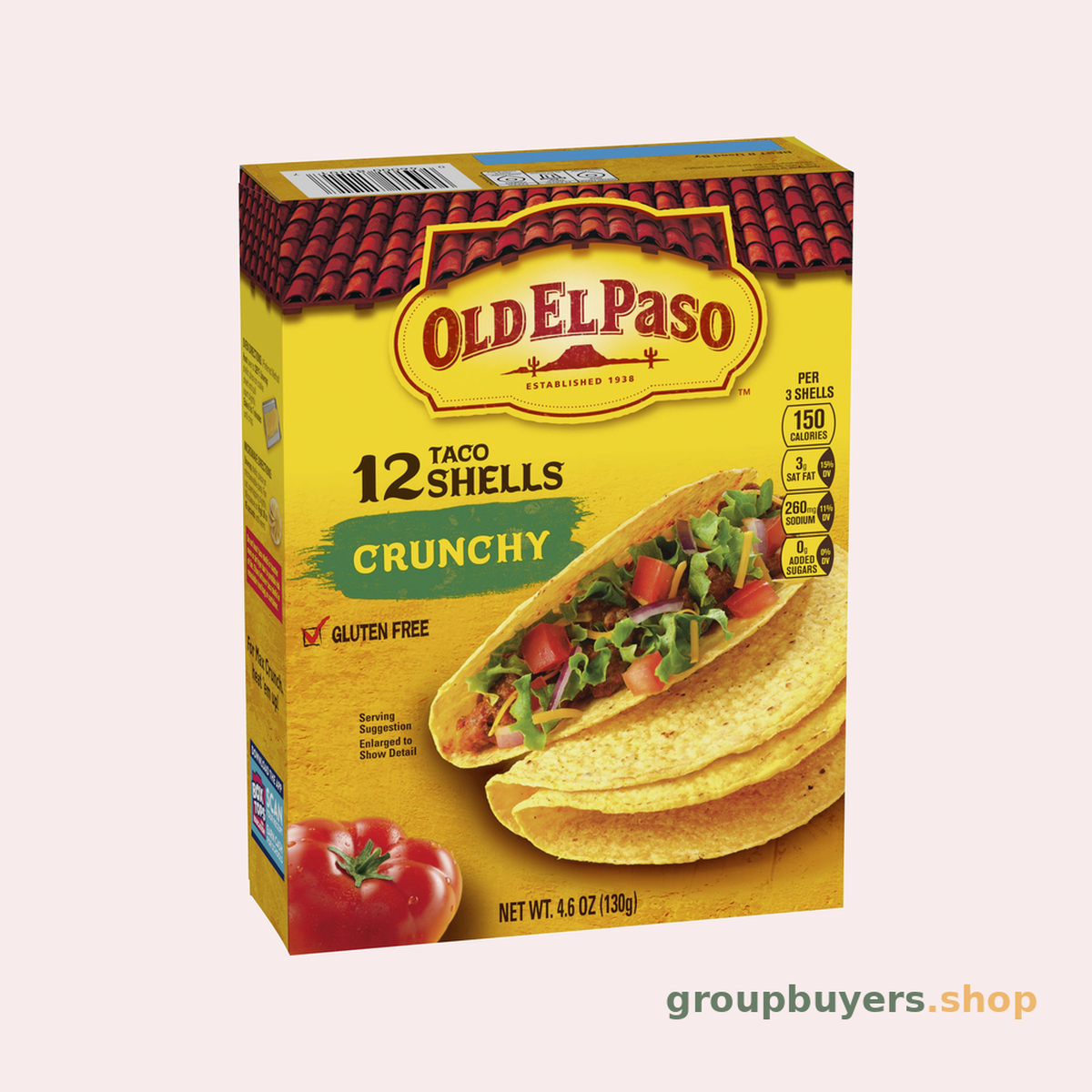 OLD EL PASO TACO SHELLS CRUNCHY 12CT 12X4.5OZ