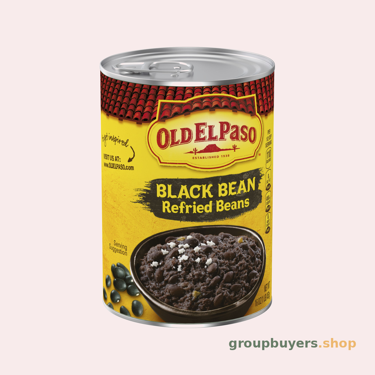 OLD EL PASO REFRIED BLACK BEANS 12 X 16OZ
