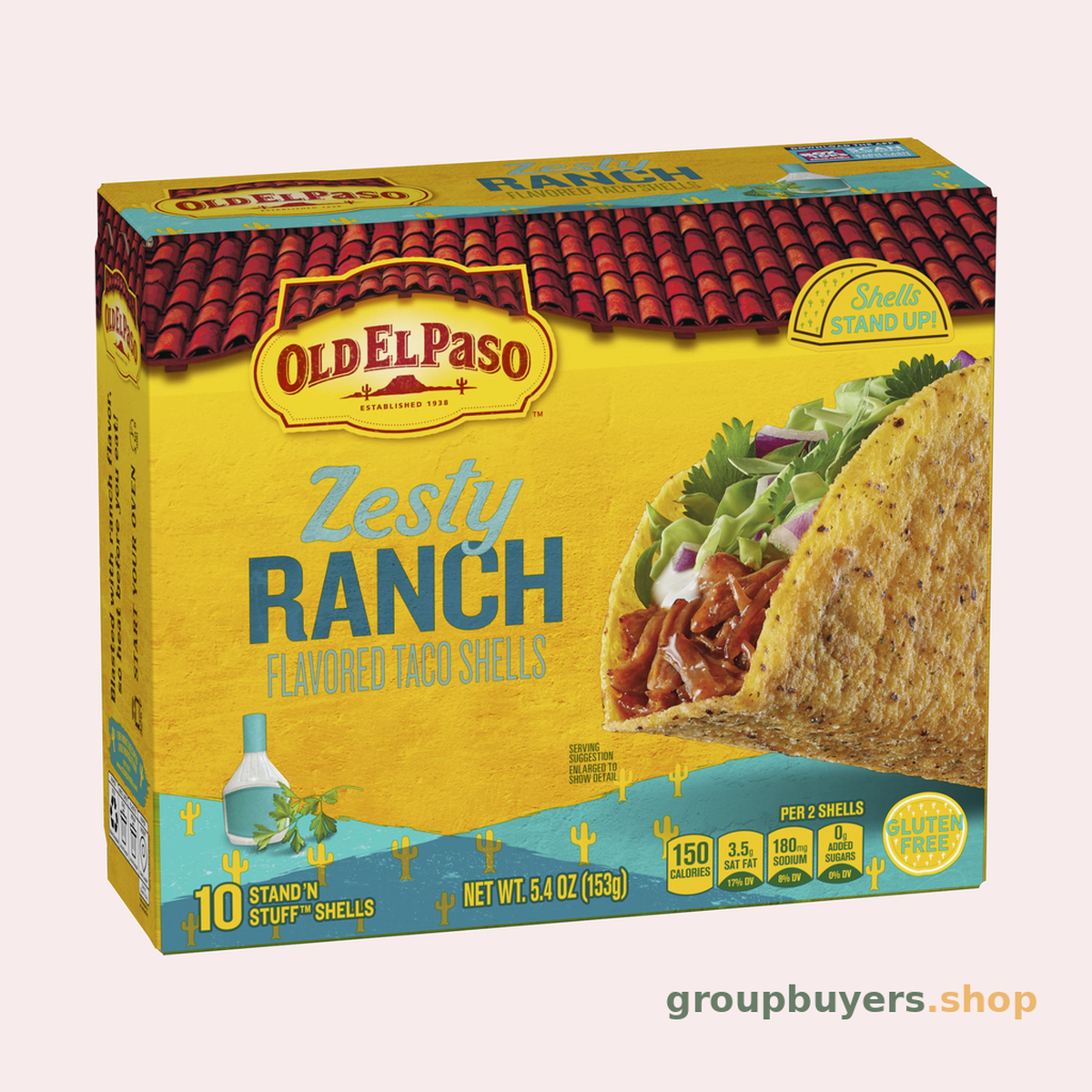 OLD EL PASO TACO STANDNSTUFF RANCH 10CT 6x5.4OZ *NEW