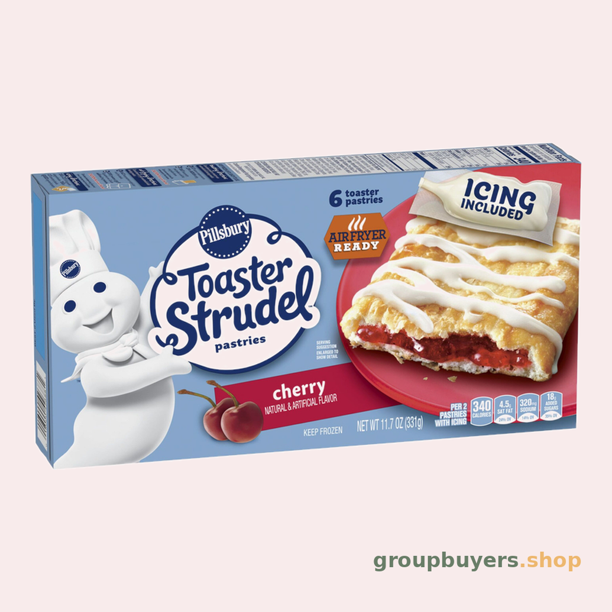 PILLSBURY TOASTER STRUDEL CHERRY 12x11.5OZ