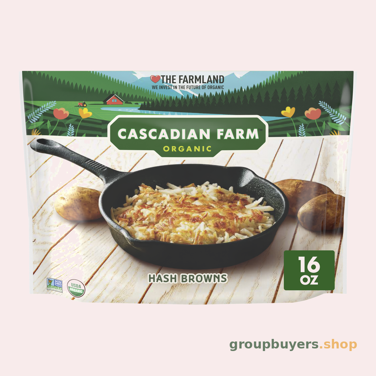 CASCADIAN FARM ORGANIC HASHBROWNS 12X16OZ *NEW