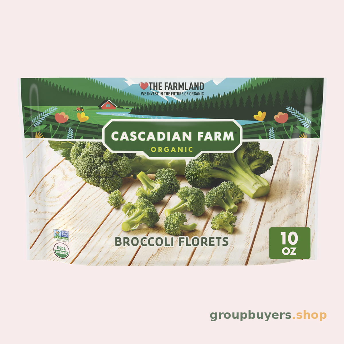 CASCADIAN FARM ORGANIC BROCCOLI FLORETS 12x10OZ