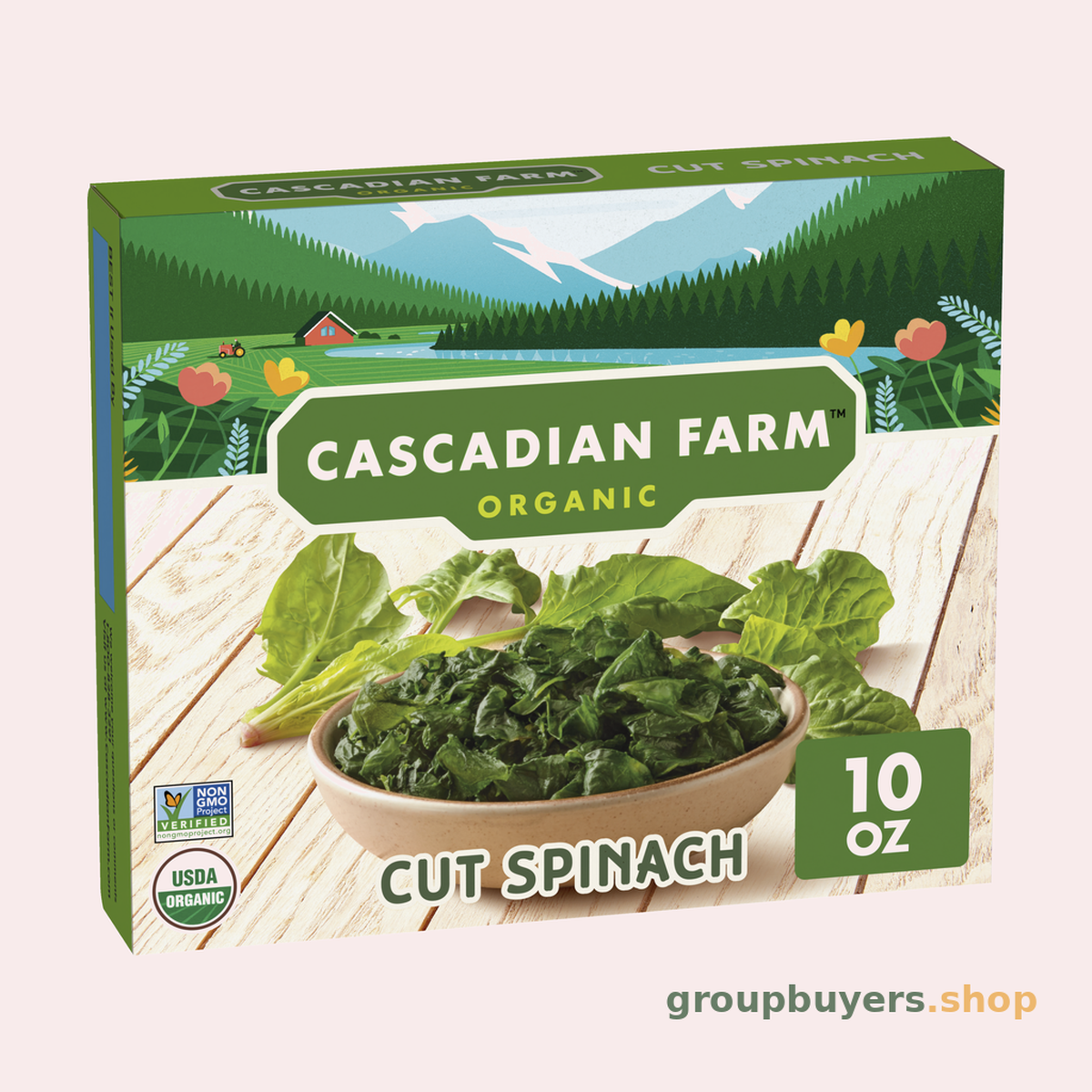 CASCADIAN FARM ORGANIC CUT SPINACH 12x10OZ