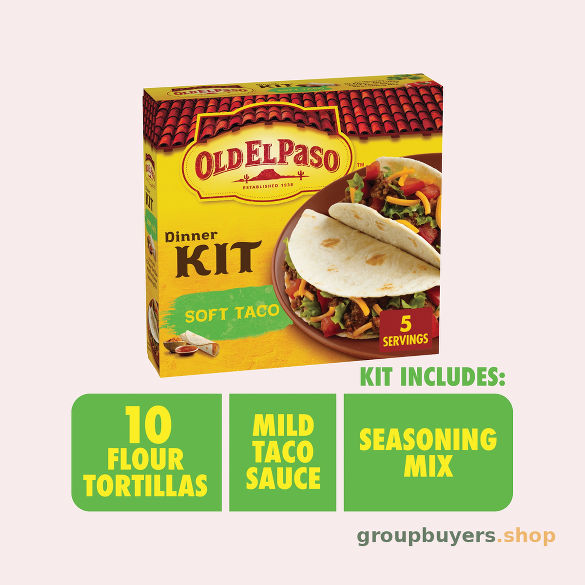 OLD EL PASO SOFT TACO DINNER KIT 12X12.5OZ