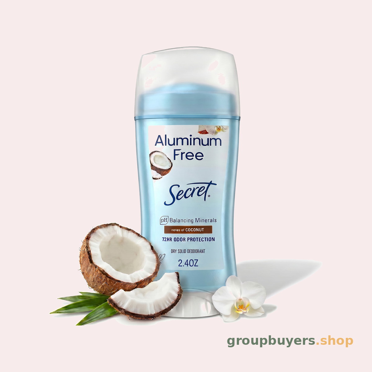 SECRET DEODORANT ALUMINUM FREE COCONUT