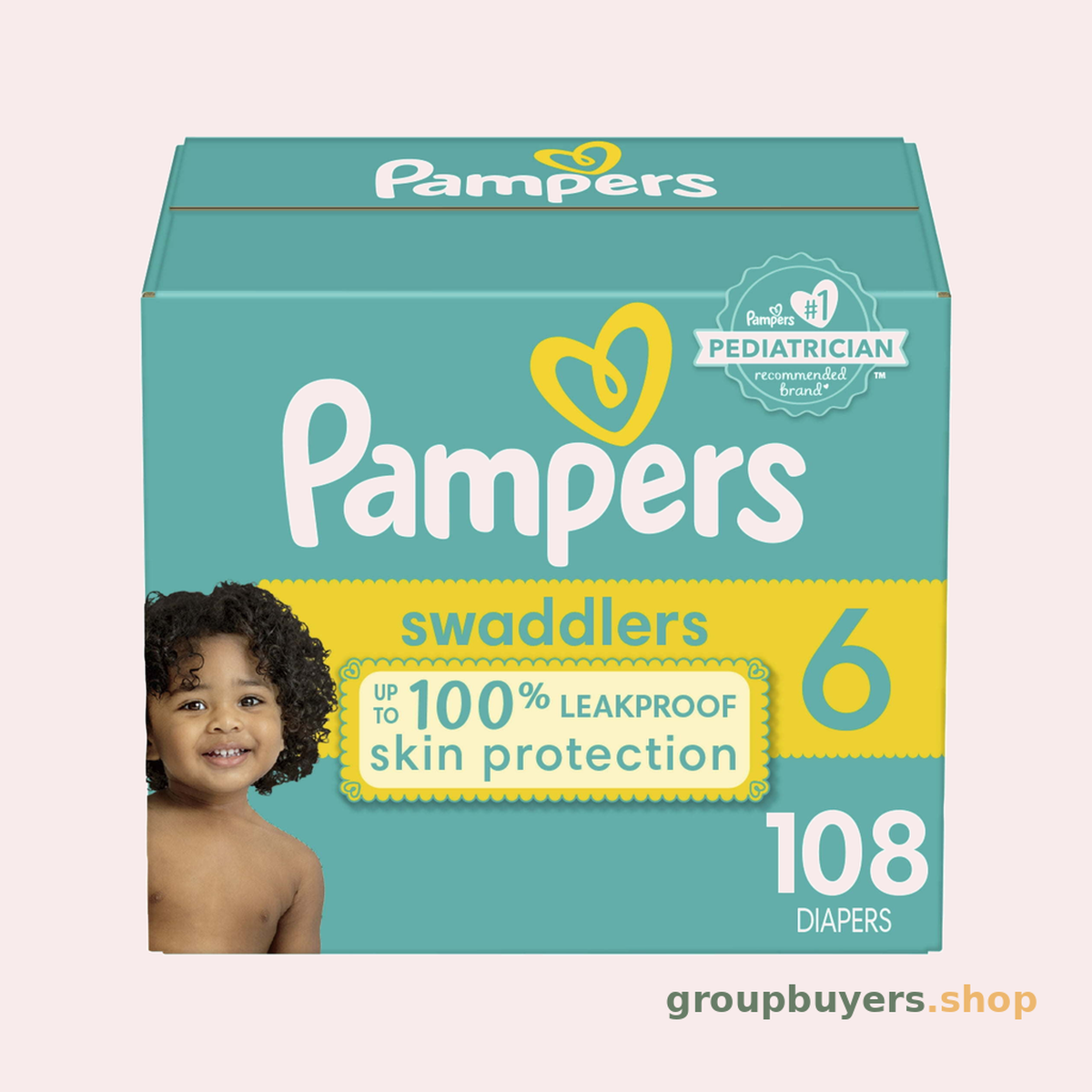 PAMPERS SWADDLERS SIZE6 JUMBO