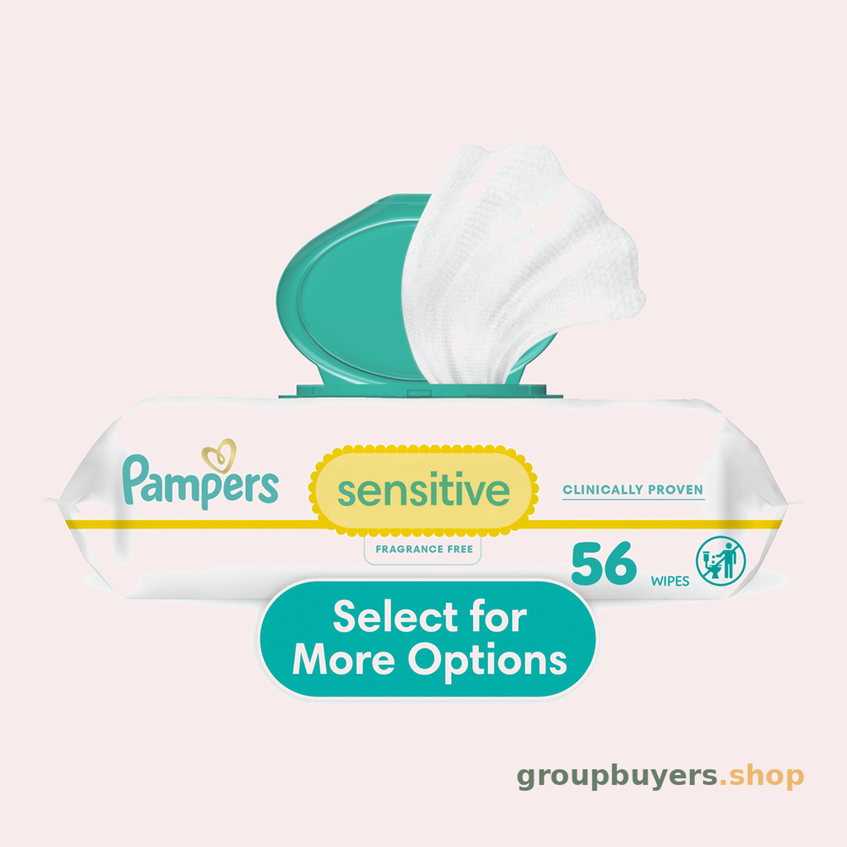 PAMPERS SENSITIVE WIPES POP TOP