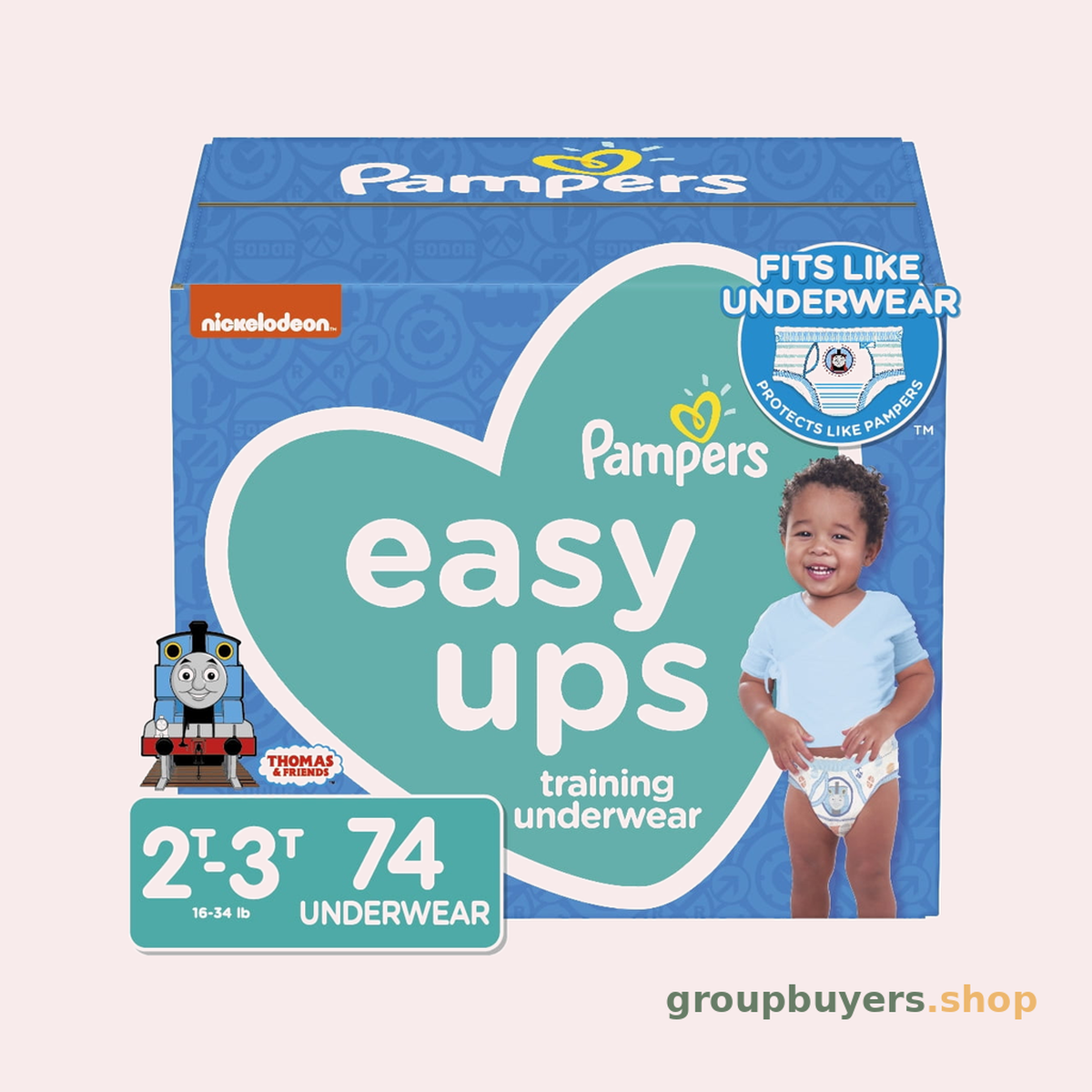 PAMPERS EASYUPS 2T3T JUMBO BOY
