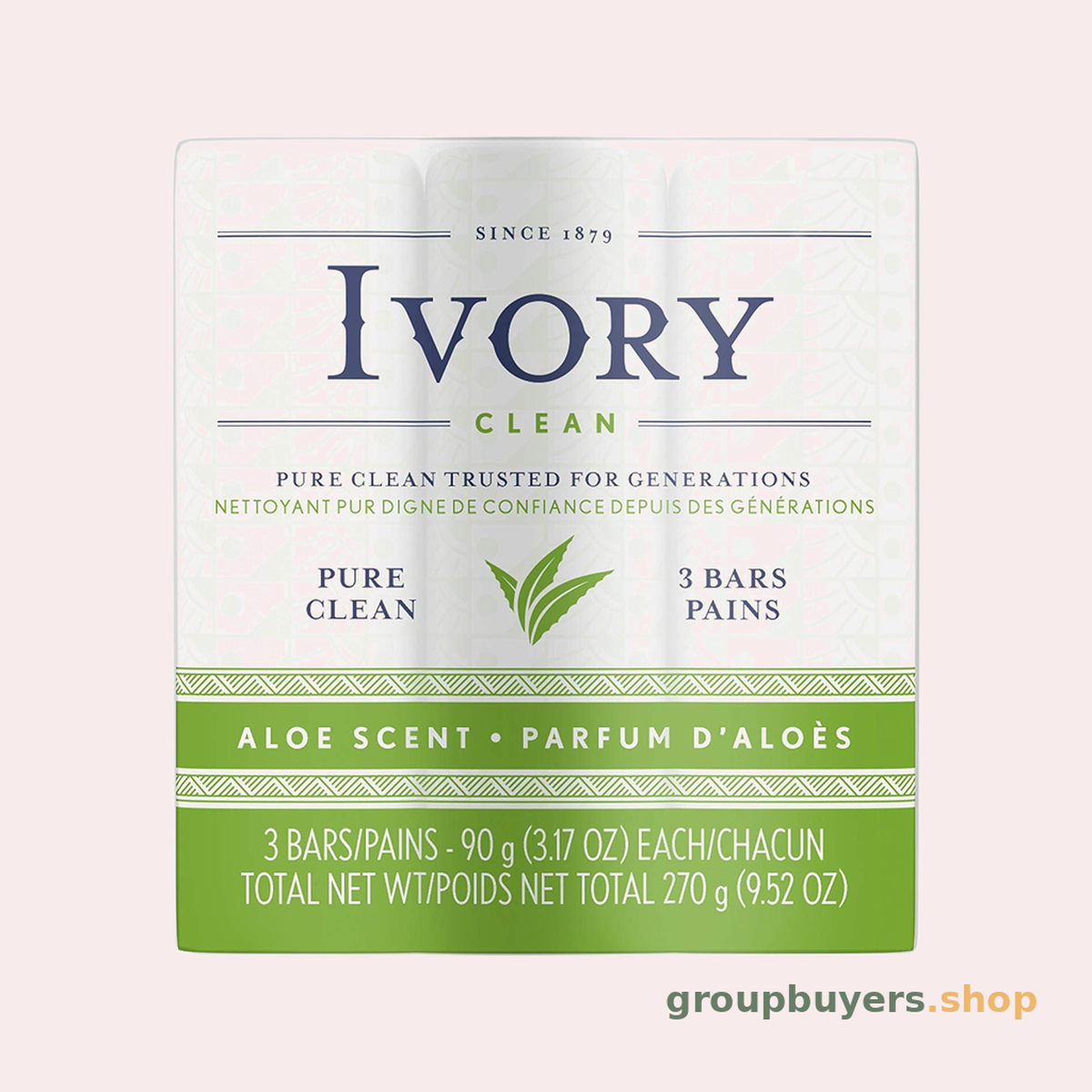 IVORY BAR ALOE 3PK