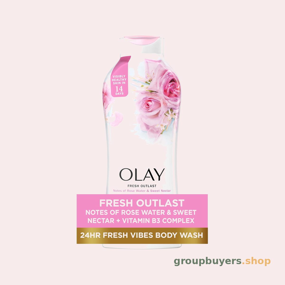 OLAY BODYWASH FRESH ROSE WATER SWEET NECTAR 22OZ