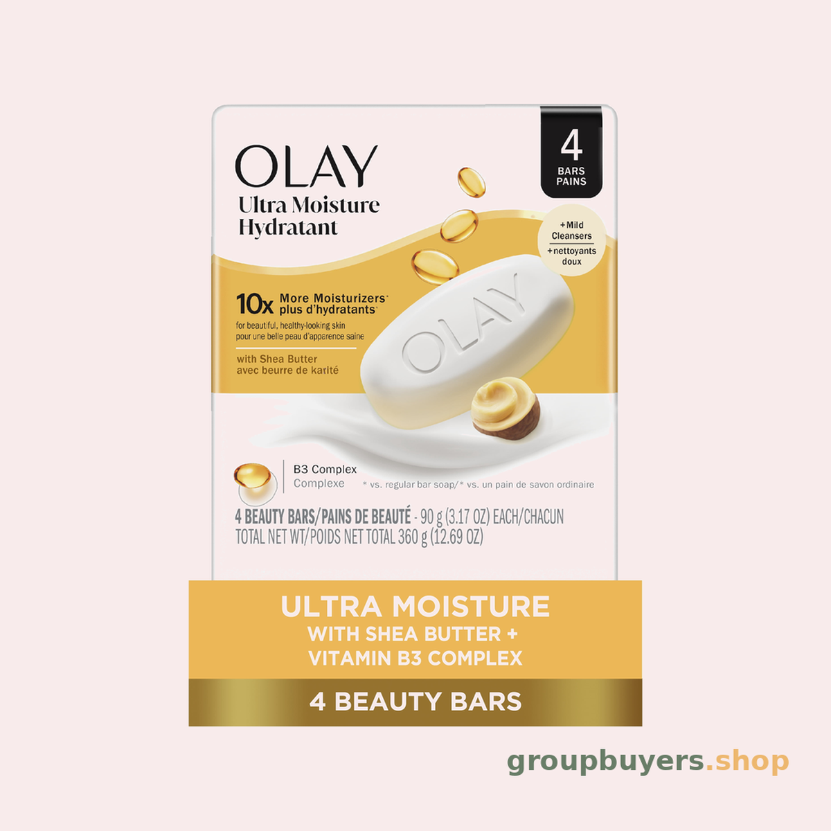 OLAY BAR SOAP ULTRA MOISTURE SHEA BUTTER 4PK 3.17OZ