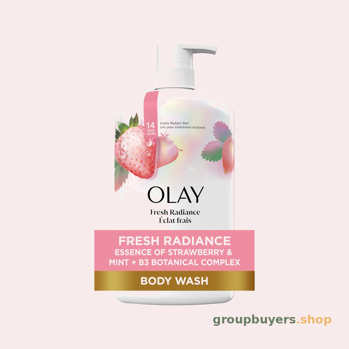 OLAY BODYWASH WHITE STRAWBERRY & MINT PUMP 30OZ