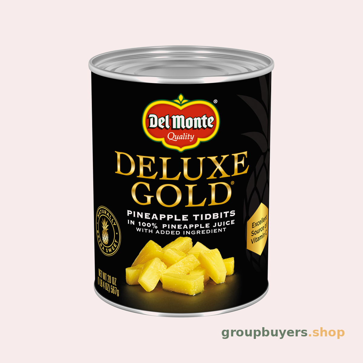 DELMONTE DELUXE GOLD PINEAPPLE TIDBITS
