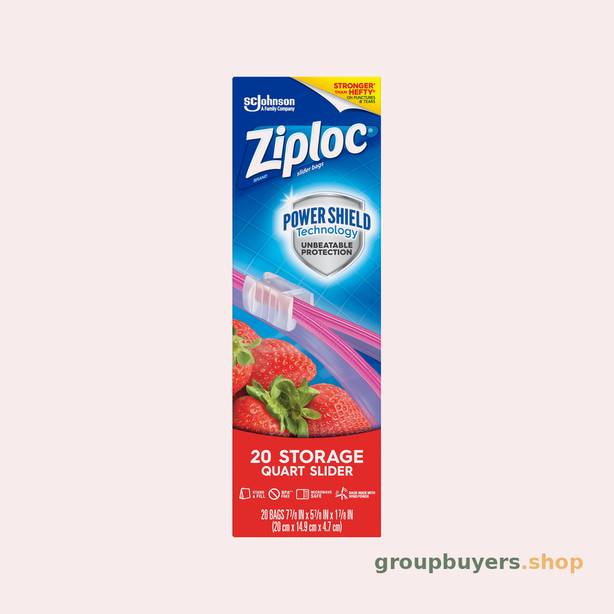 Ziploc Zipper Storage Quart 20CT
