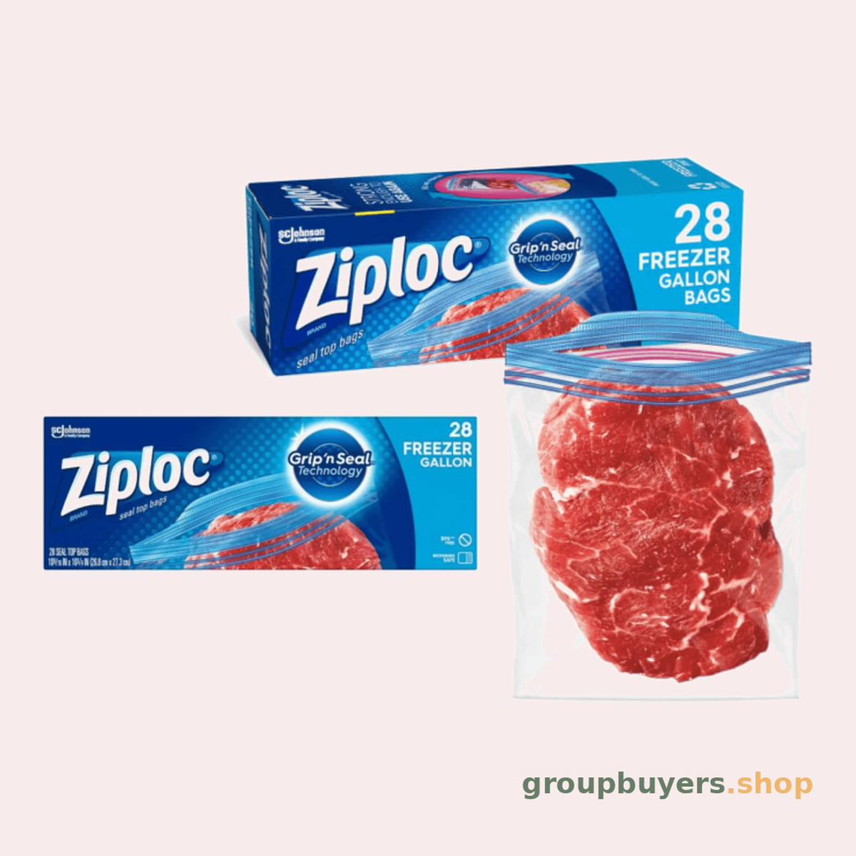 ZIPLOC FREEZER BAGS GALLON 28CT