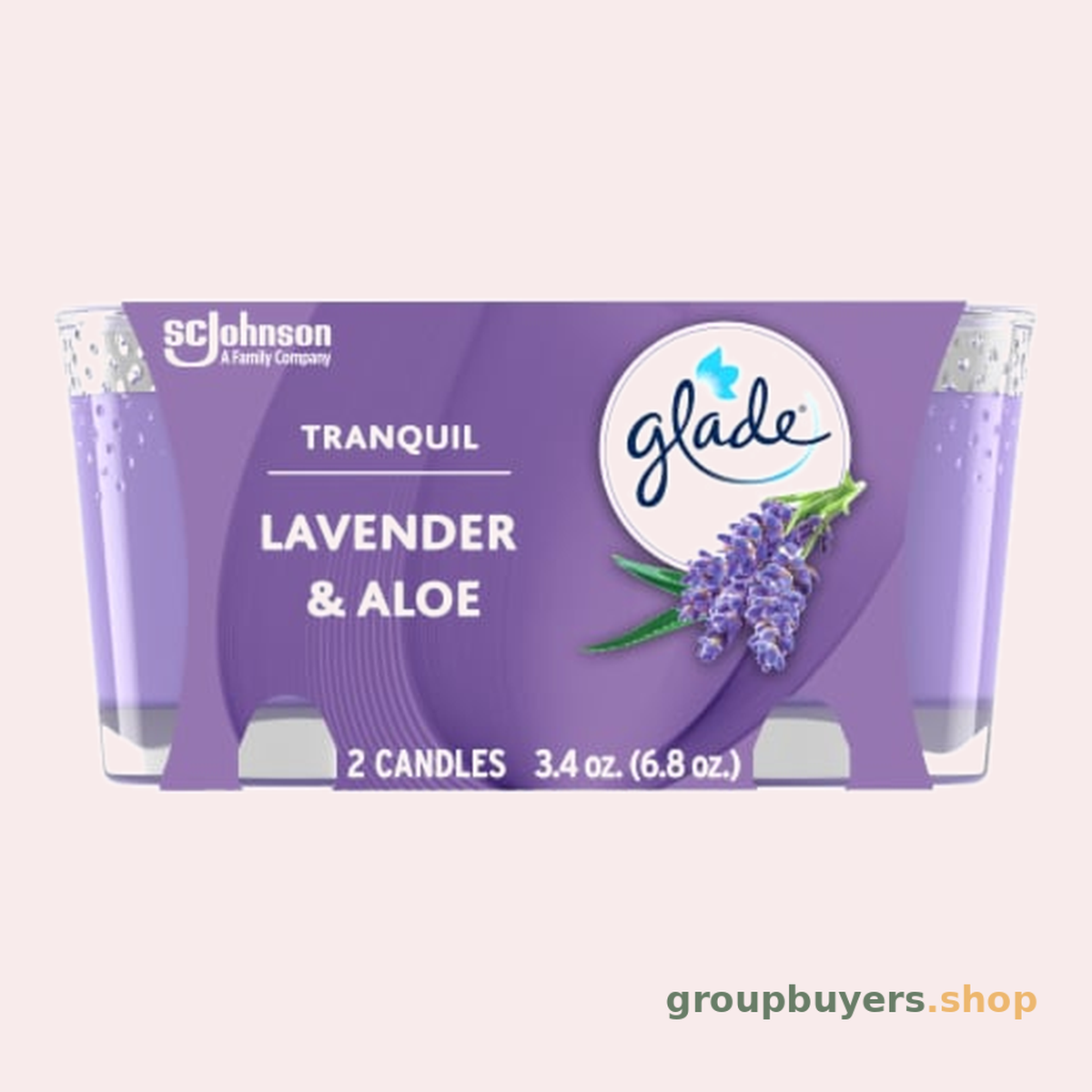 GLADE CANDLE TRANQUIL LAVENDER & ALOE