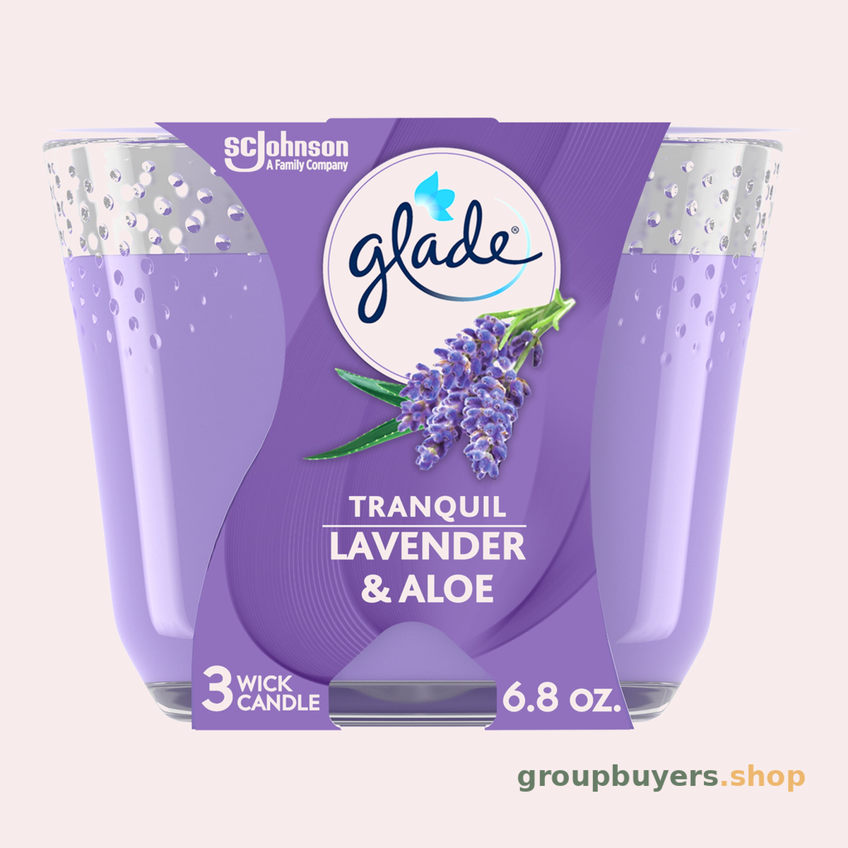 GLADE CANDLE TRANQUIL LAVENDER & ALOE