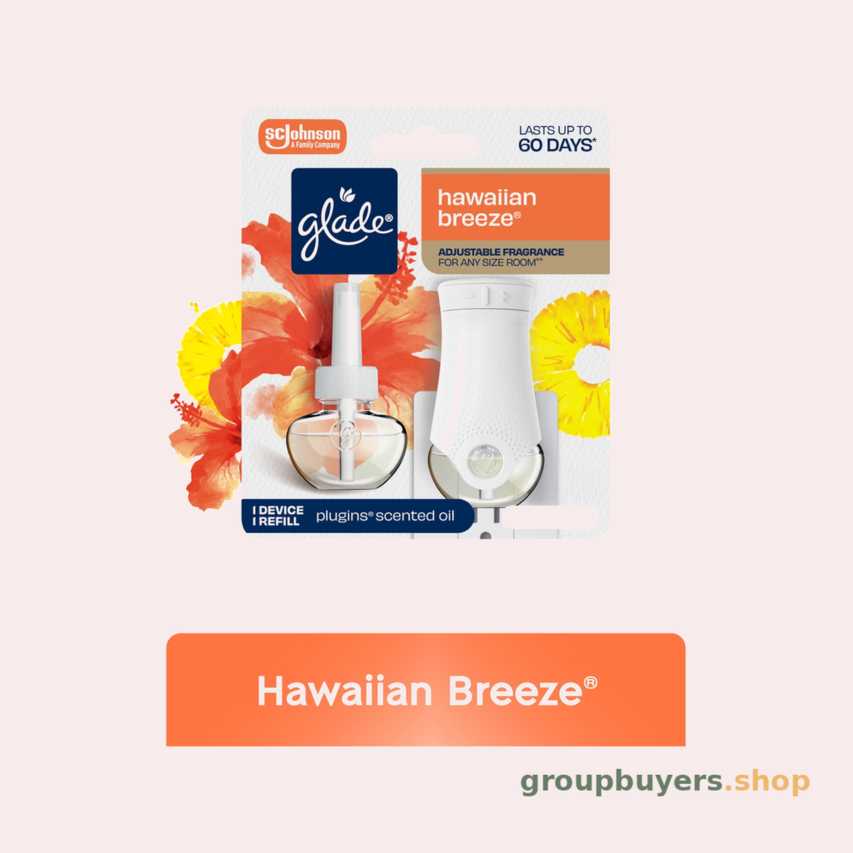 GLADE PISO WARMER & REFILL KIT HAWAIIAN BREEZE