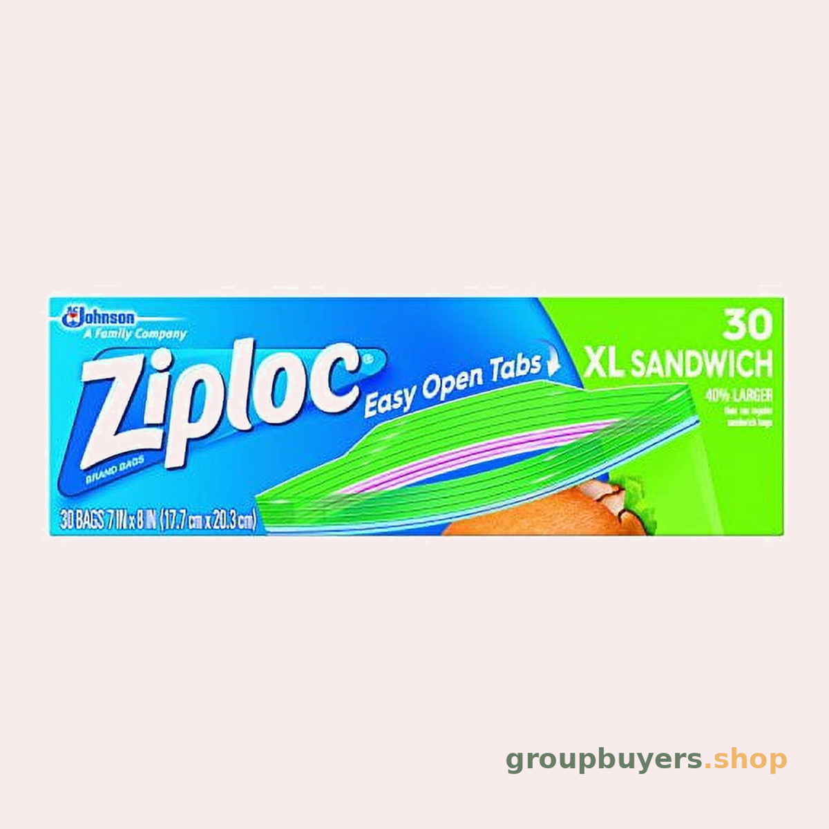 ZIPLOC SANDWICH BAGS XL 30CT