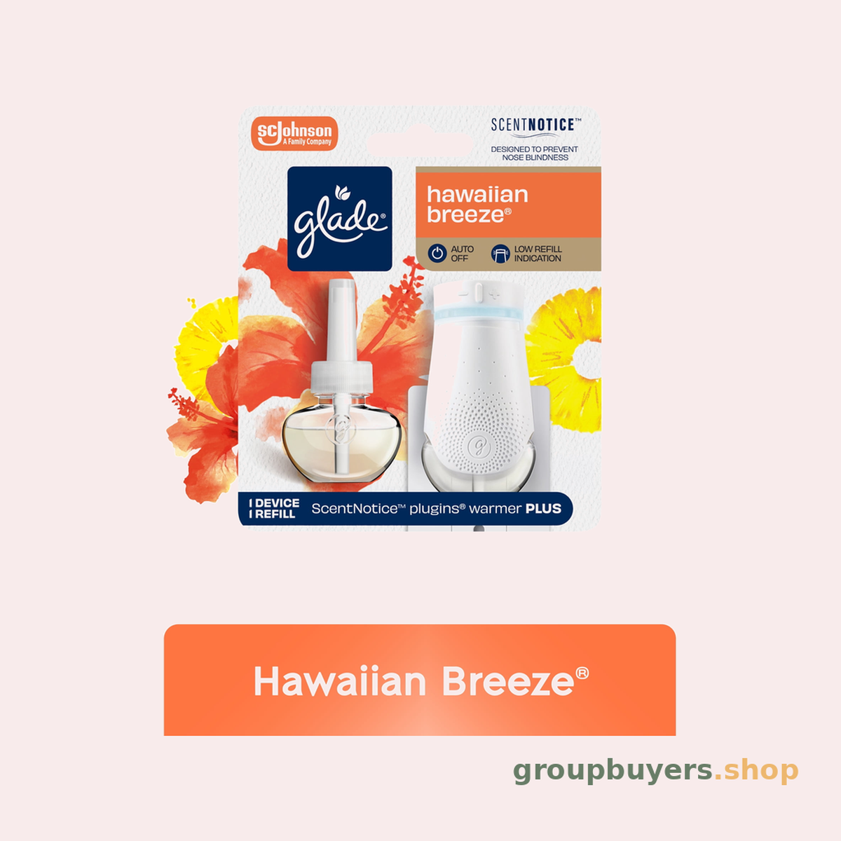 GLADE PISO PLUS HAWAIIAN BREEZE WARMER & Refill