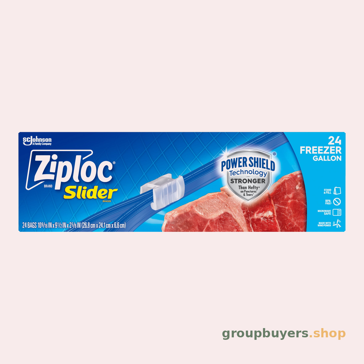 ZIPLOC ZIPPER FREEZER HD GALLON 24CT