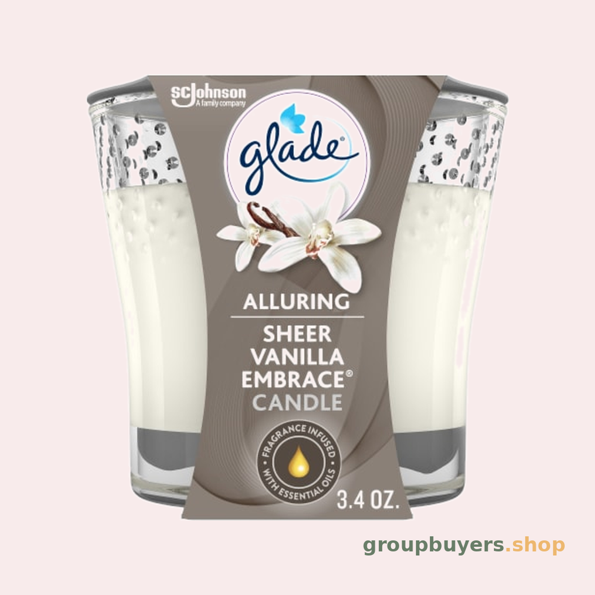 GLADE JAR CANDLE PURE VANILLA JOY