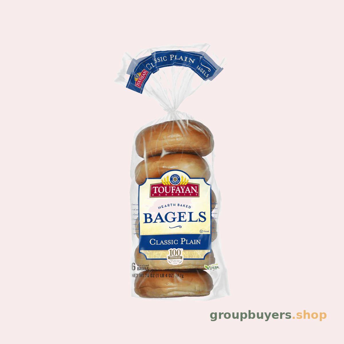 Toufayan Bagel Plain 12x20oz