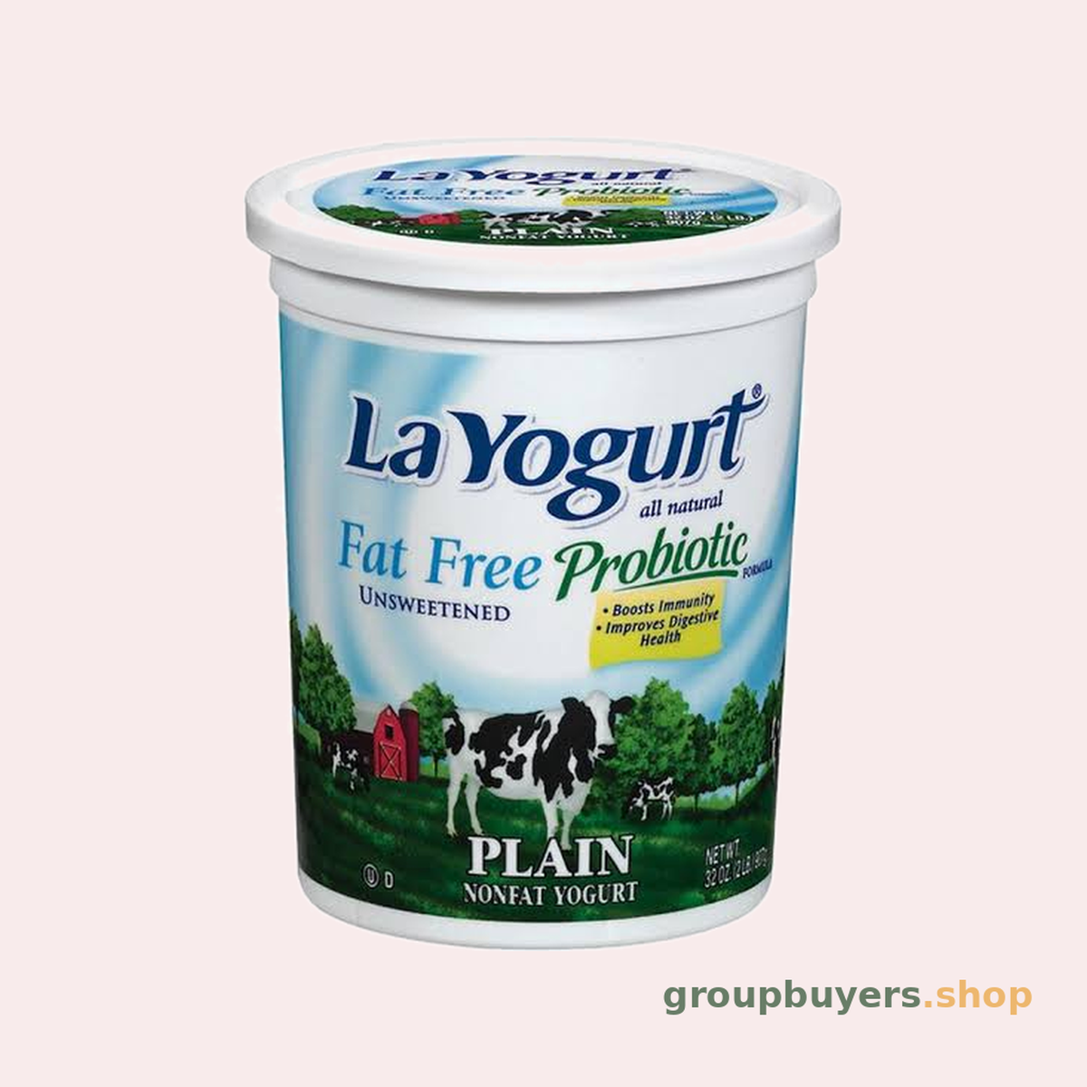 La Yogurt Non Fat Plain Unsweet.Yogurt