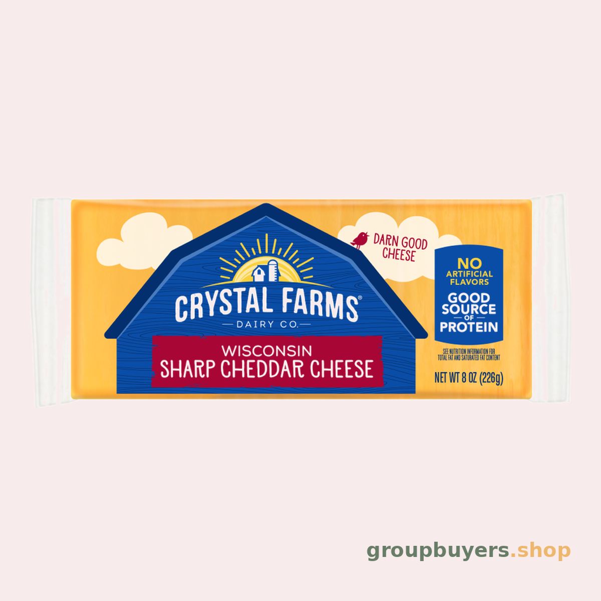 Crystal Farms Cheddar Chunk Cheese NON -