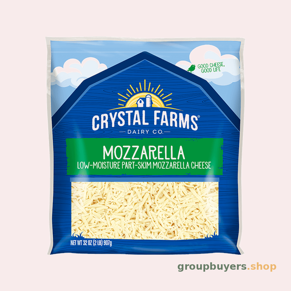 Crystal Farms Shredded Gusset Mozzarella