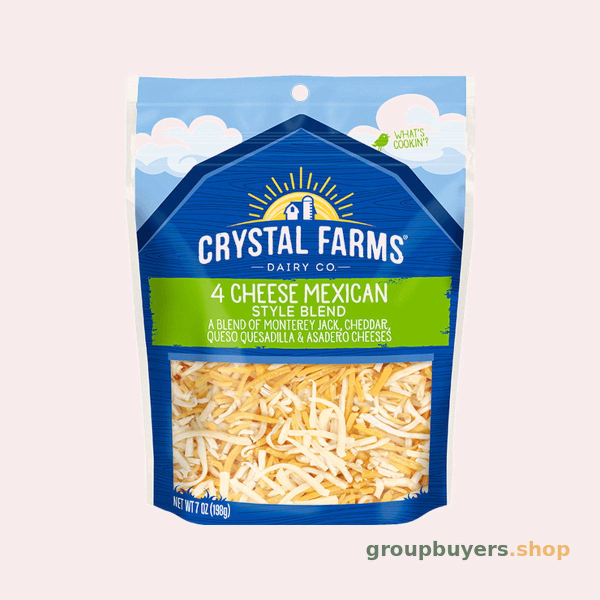 Crystal Farms Shredded Gusset 4 Chz Mexican