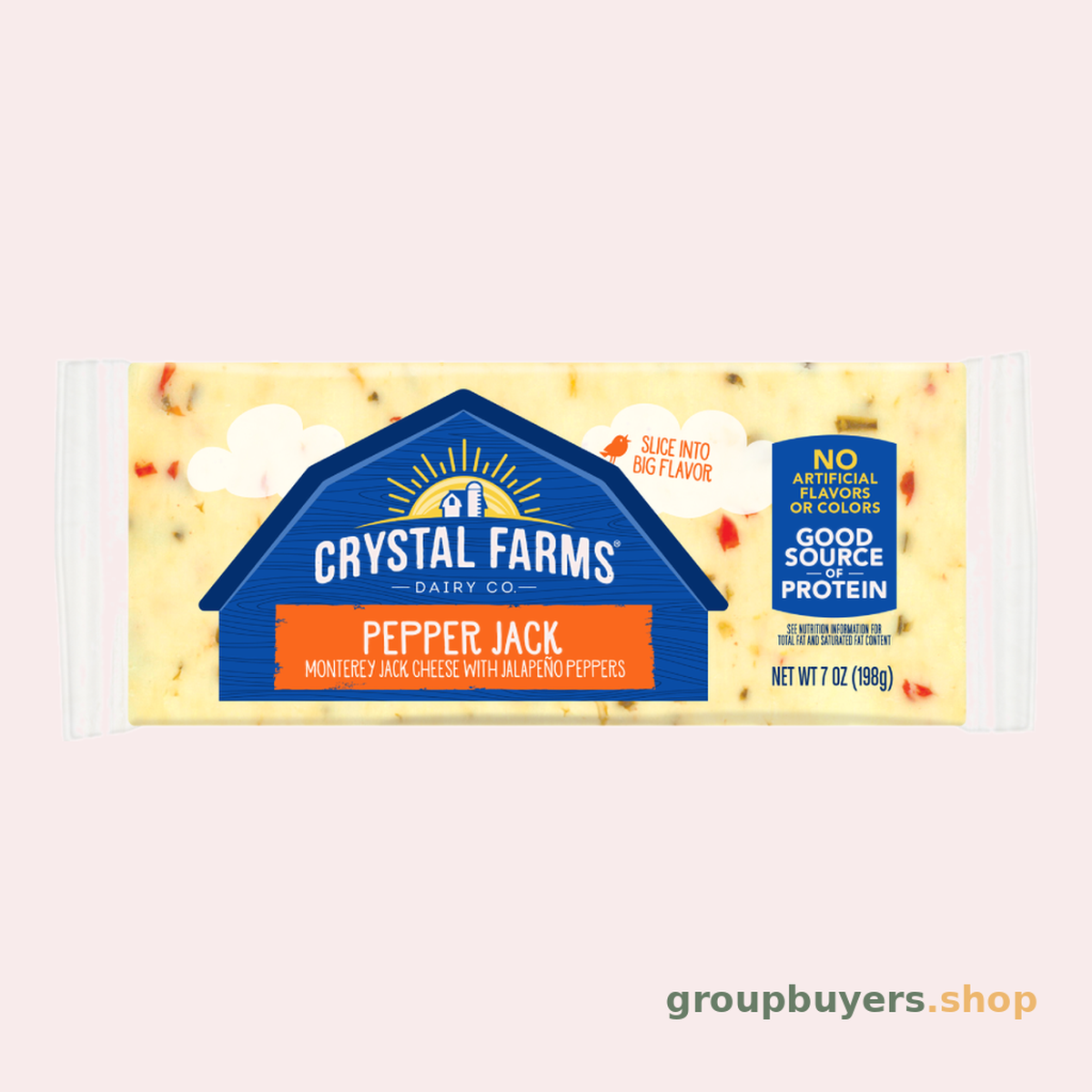 Crystal Farms Pepper Jack Chunk Cheese