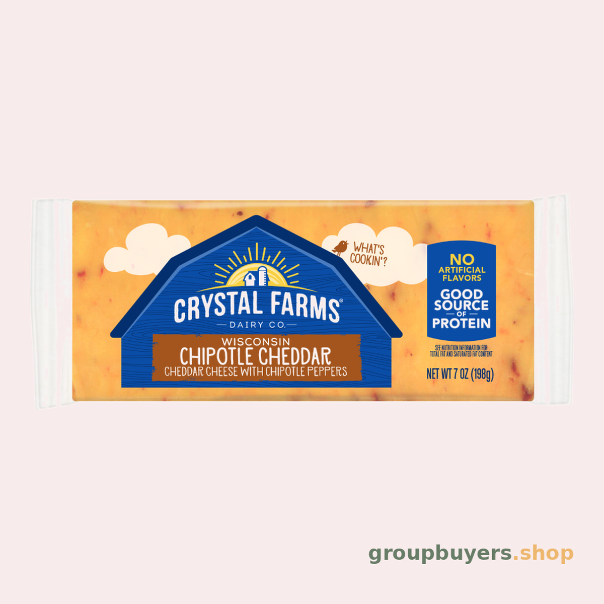 Crystal Farms Chipotle Cheddar Chunk 12x7oz NON -