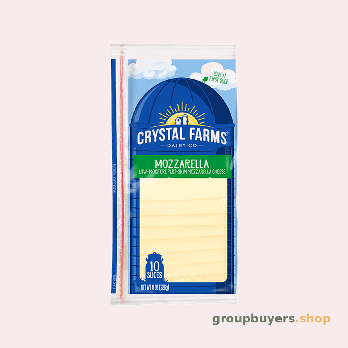 Crystal Farms Mozzarella Shin Slices