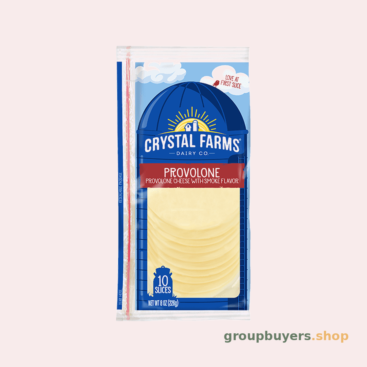 Crystal Farms Provolone Shin Slices 12x7oz