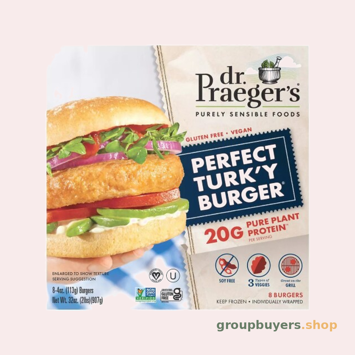 Dr. Praeger's Perfect Turkey Burgers 6 x 8oz