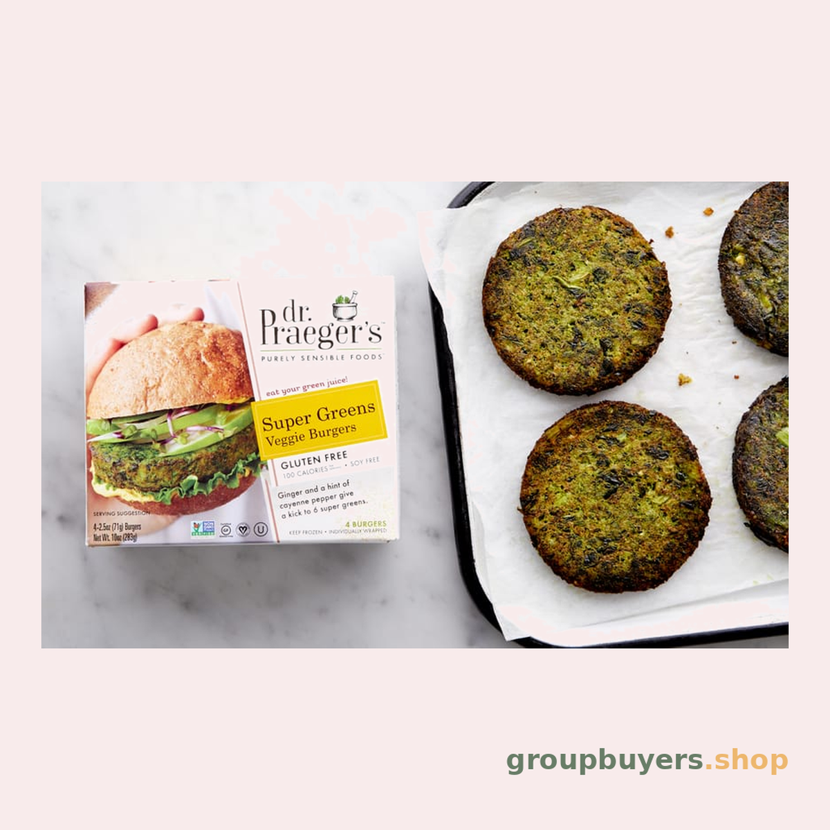 Dr. Praeger's Super Greens Veggie Burger 6 x 10oz
