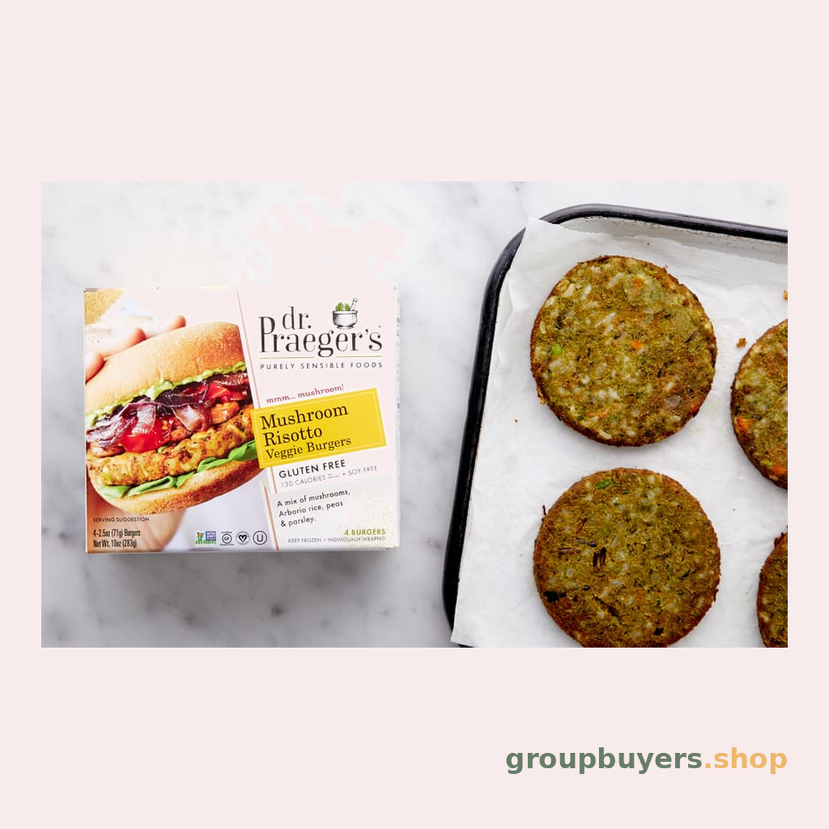 Dr. Praeger's Mushroom Risotto Veggie Burgers 6 x 10oz