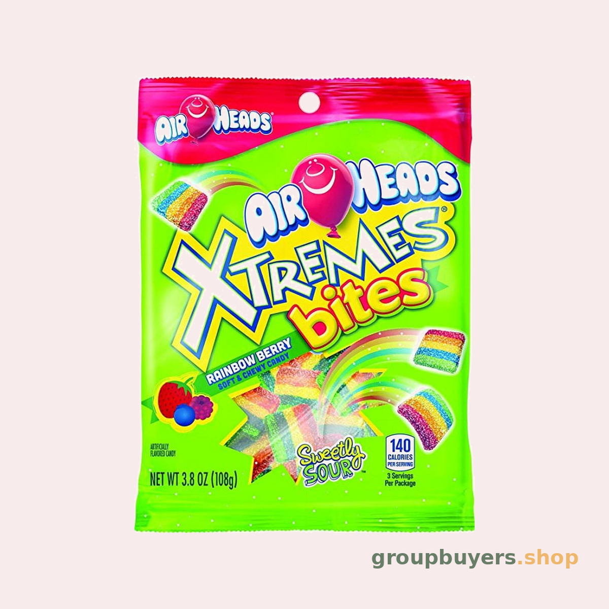 Airheads Xtreme Bites Pegbag Rainbow Berry