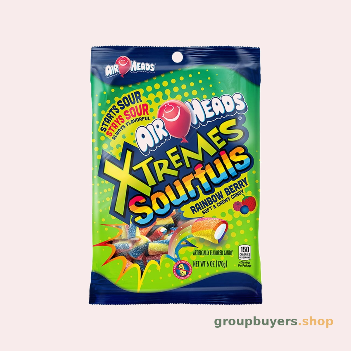 Airheads Xtreme Bites PegBagRainbow Berry