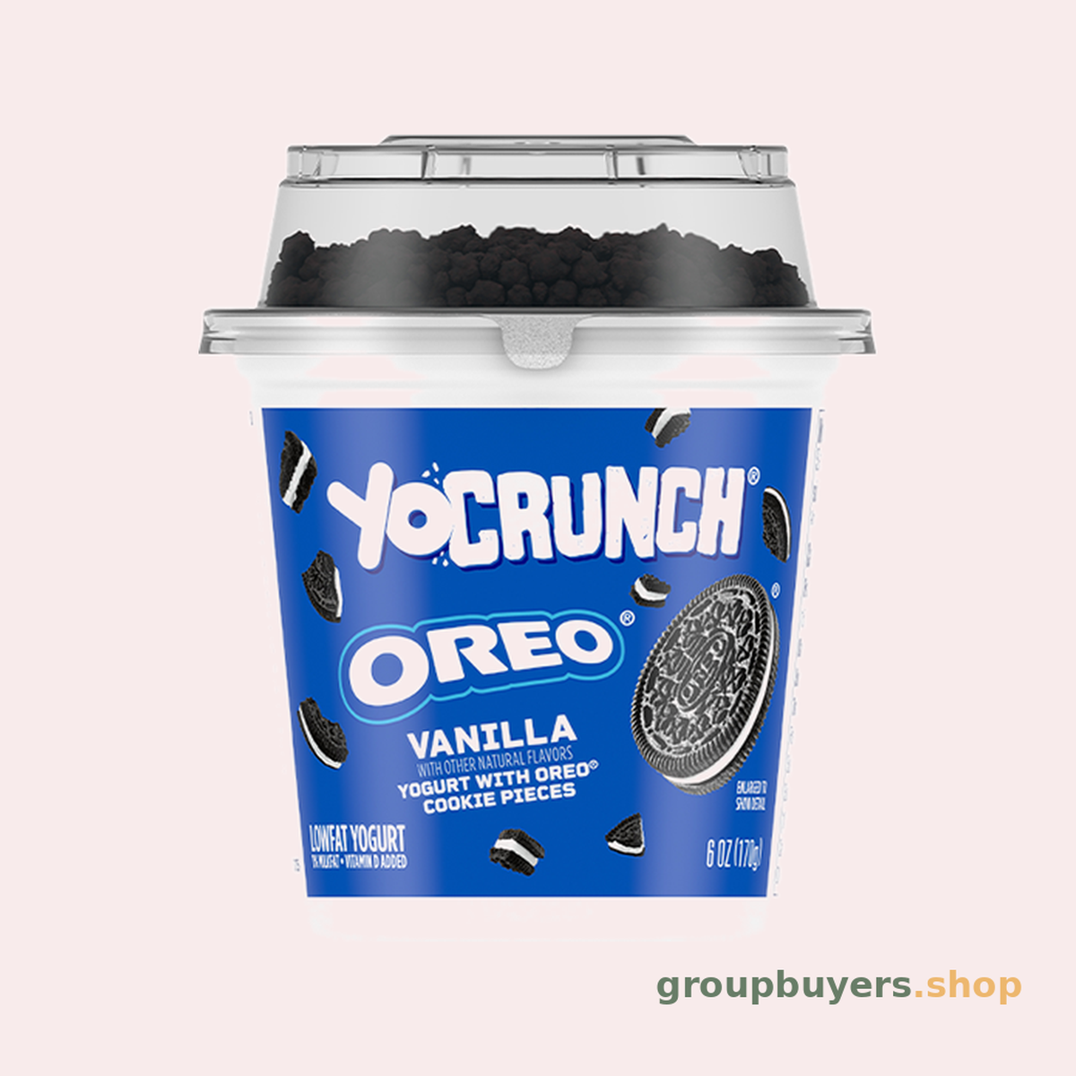 YoCrunch Vanilla Low Fat Yogurt/Oreos
