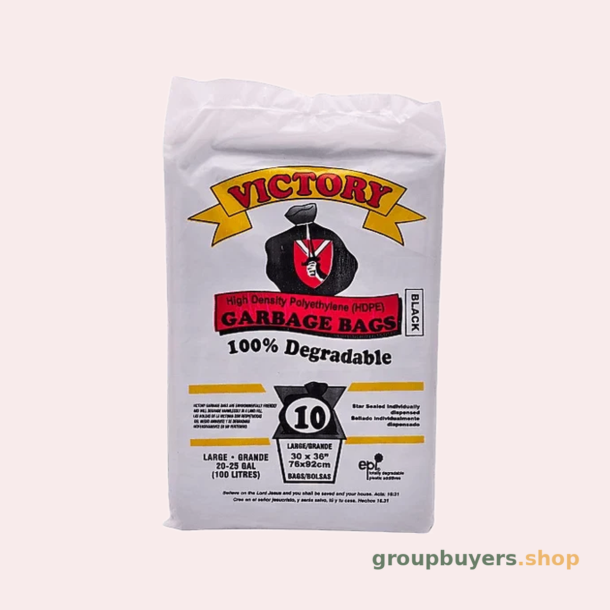 VICTORY GARBAGEB BL DEG LG 50X10BAGS